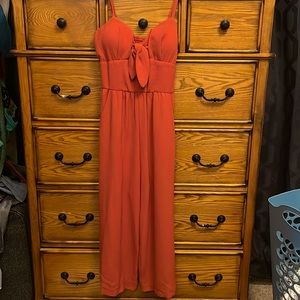 Cute rustic brown jump suit!